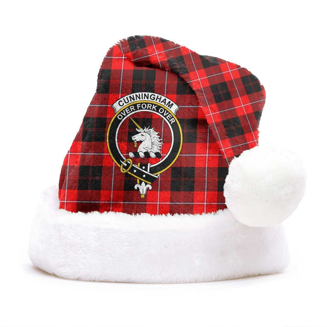 Cunningham Modern Tartan Crest Christmas Hat