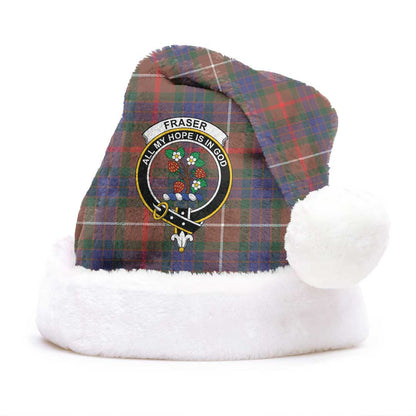 Fraser Hunting Modern Tartan Crest Christmas Hat