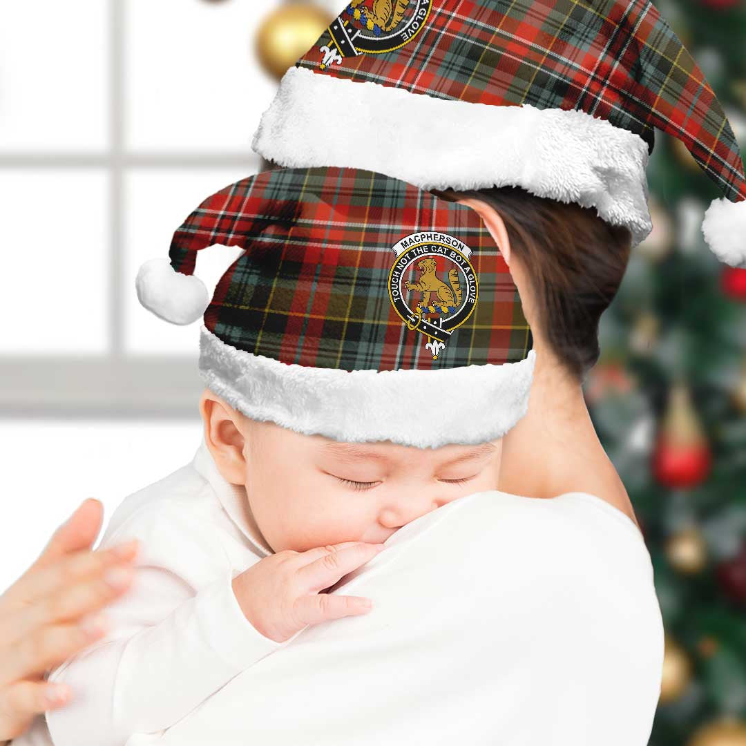MacPherson Weathered Tartan Crest Christmas Hat