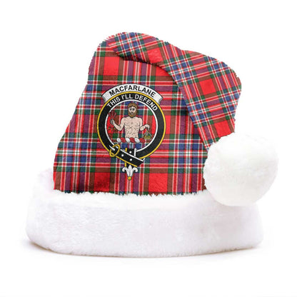 MacFarlane Modern Tartan Crest Christmas Hat