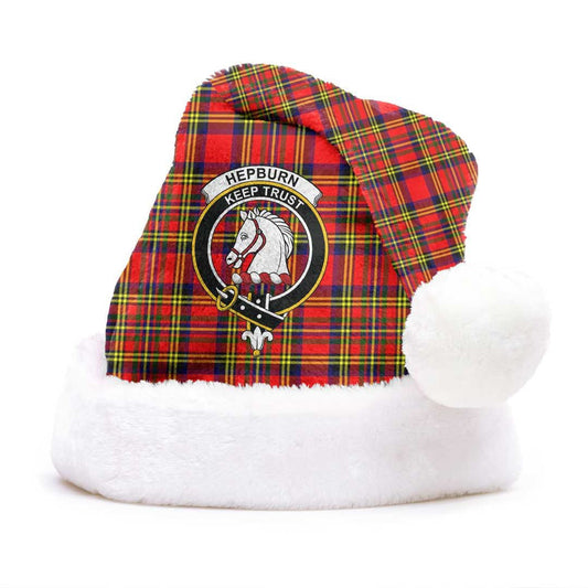 Hepburn Tartan Crest Christmas Hat