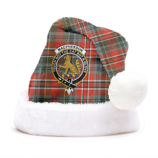 MacPherson Weathered Tartan Crest Christmas Hat