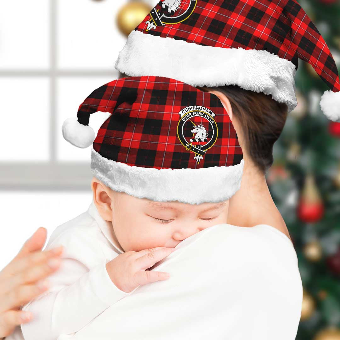 Cunningham Modern Tartan Crest Christmas Hat