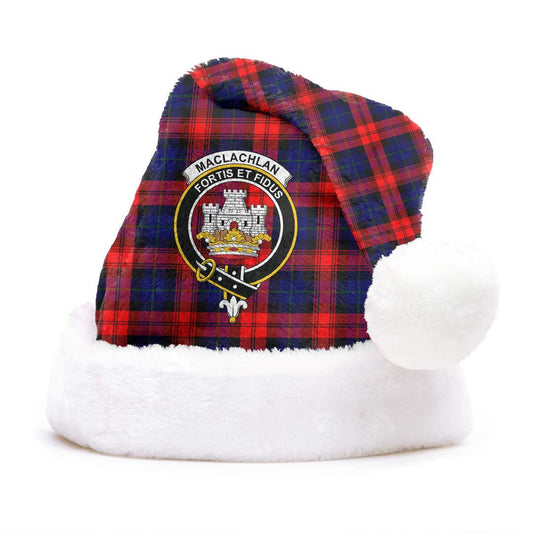 MacLachlan Modern Tartan Crest Christmas Hat