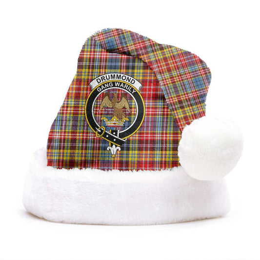 Drummond of Strathallan Tartan Crest Christmas Hat