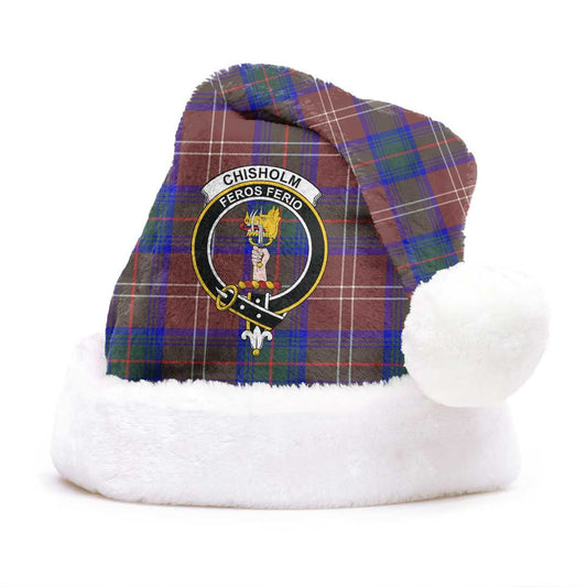 Chisholm Hunting Modern Tartan Crest Christmas Hat