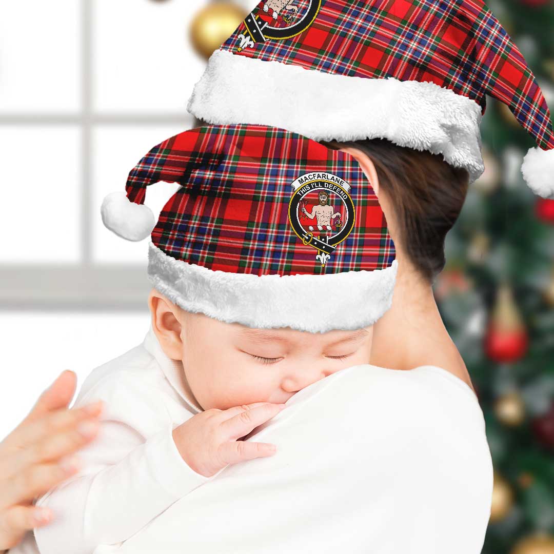 MacFarlane Modern Tartan Crest Christmas Hat