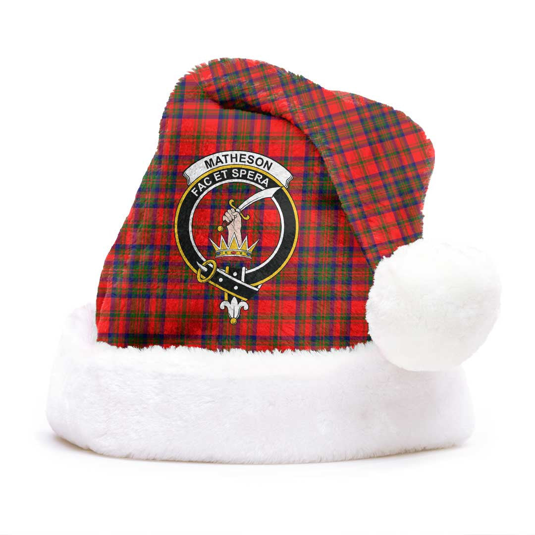 Matheson Modern Tartan Crest Christmas Hat