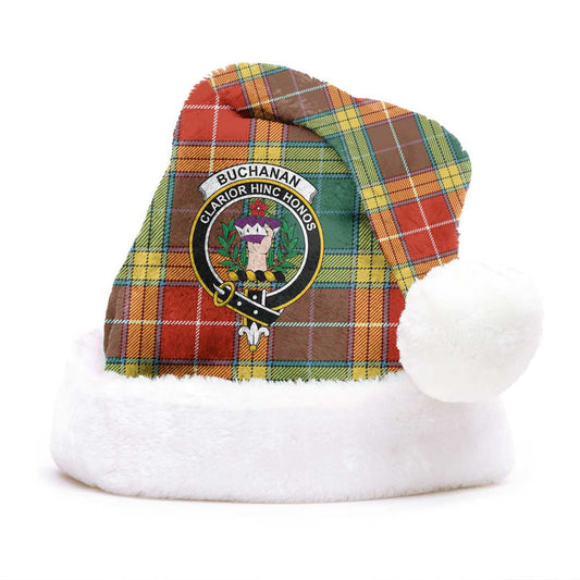 Buchanan Old Sett Tartan Crest Christmas Hat