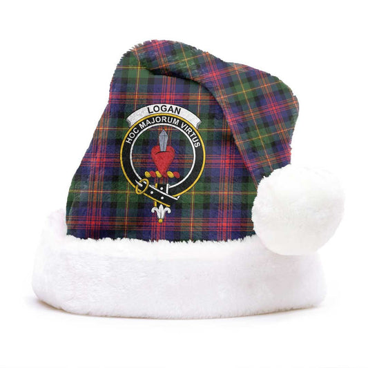 Logan Modern Tartan Crest Christmas Hat