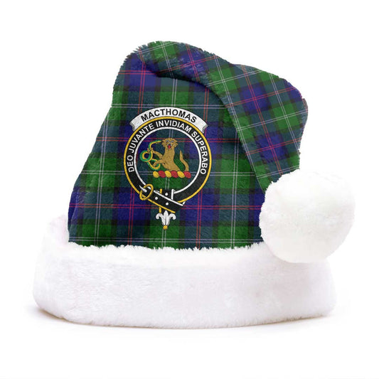 MacThomas Modern Tartan Crest Christmas Hat