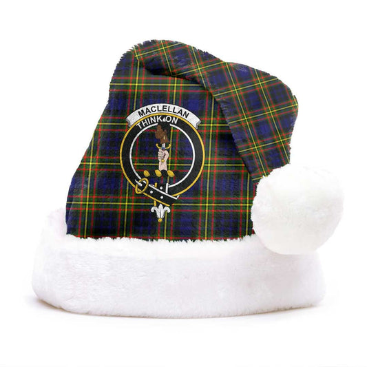 MacLellan Modern Tartan Crest Christmas Hat