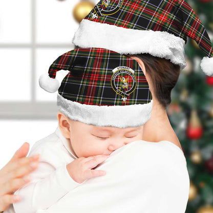 Stewart Black Tartan Crest Christmas Hat