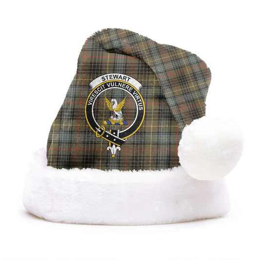 Stewart Hunting Weathered Tartan Crest Christmas Hat