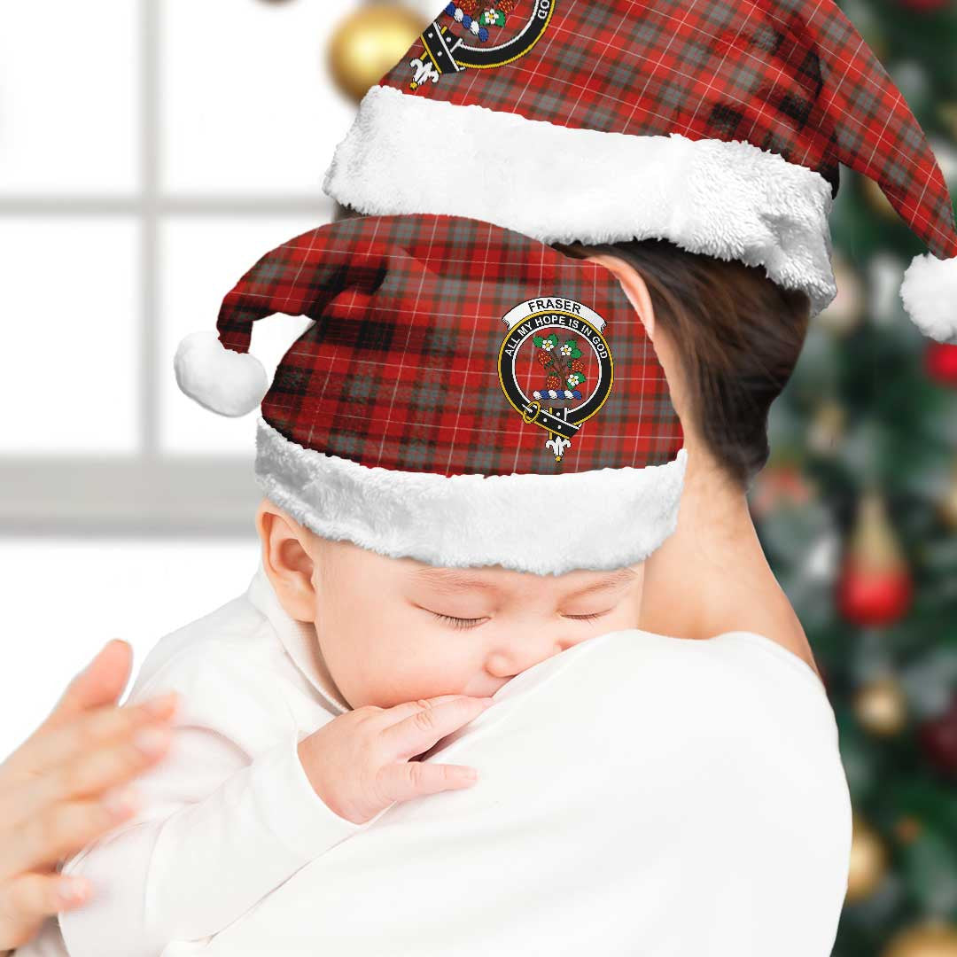 Fraser Weathered Tartan Crest Christmas Hat