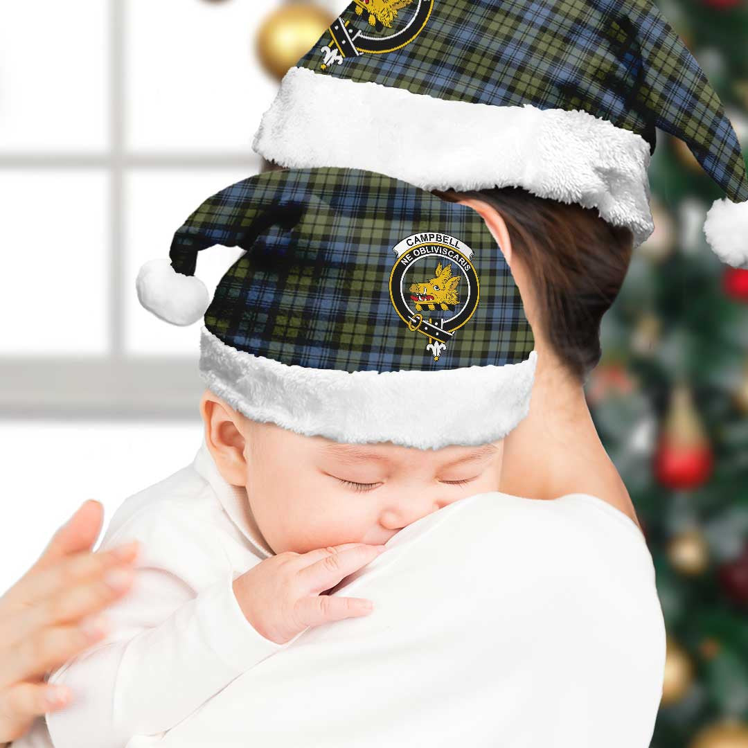 Campbell Faded Tartan Crest Christmas Hat