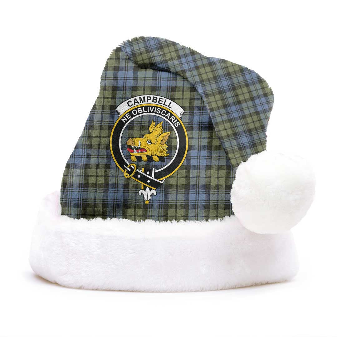 Campbell Faded Tartan Crest Christmas Hat