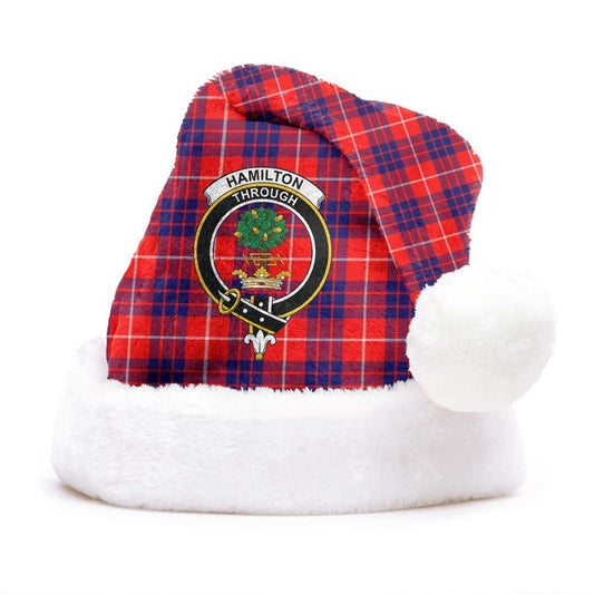 Hamilton Modern Tartan Crest Christmas Hat