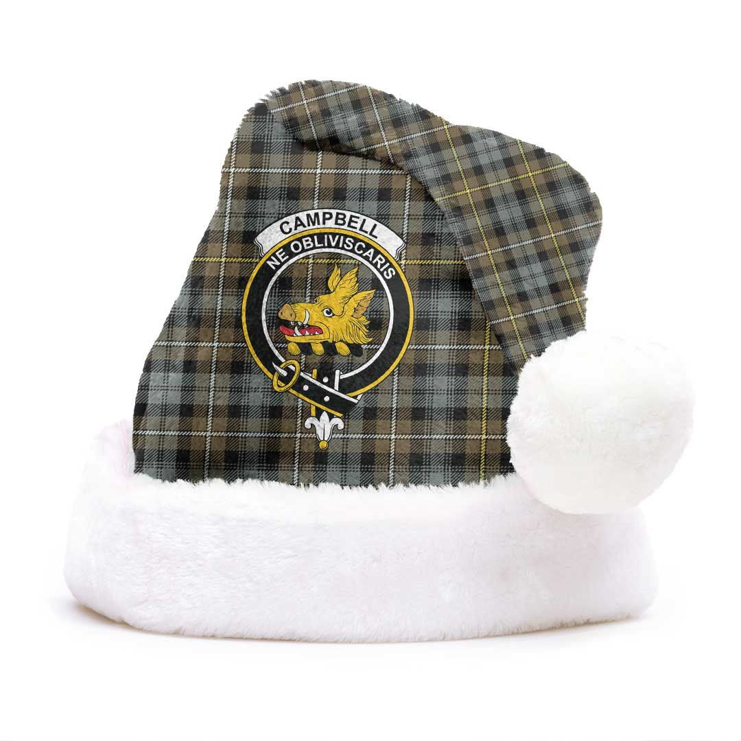 Campbell Argyll Weathered Tartan Crest Christmas Hat