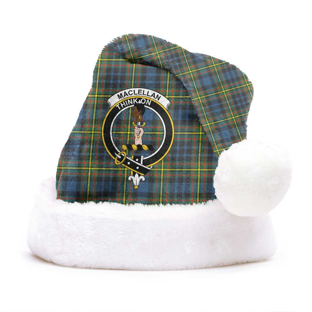 MacLellan Ancient Tartan Crest Christmas Hat