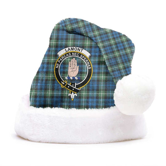 Lamont Ancient Tartan Crest Christmas Hat