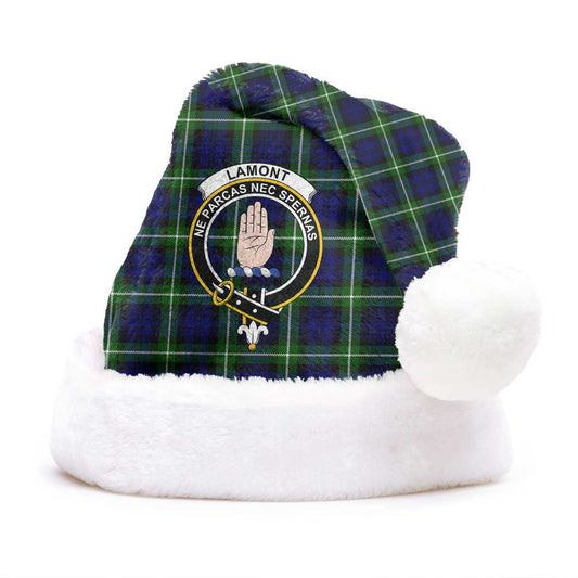 Lamont Modern Tartan Crest Christmas Hat