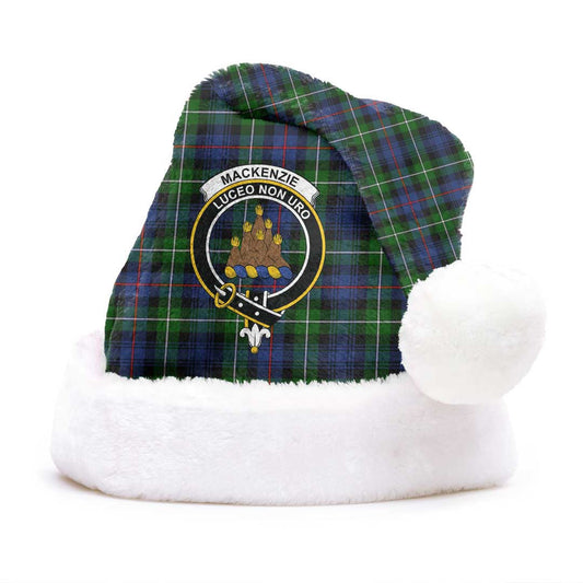 MacKenzie Modern Tartan Crest Christmas Hat