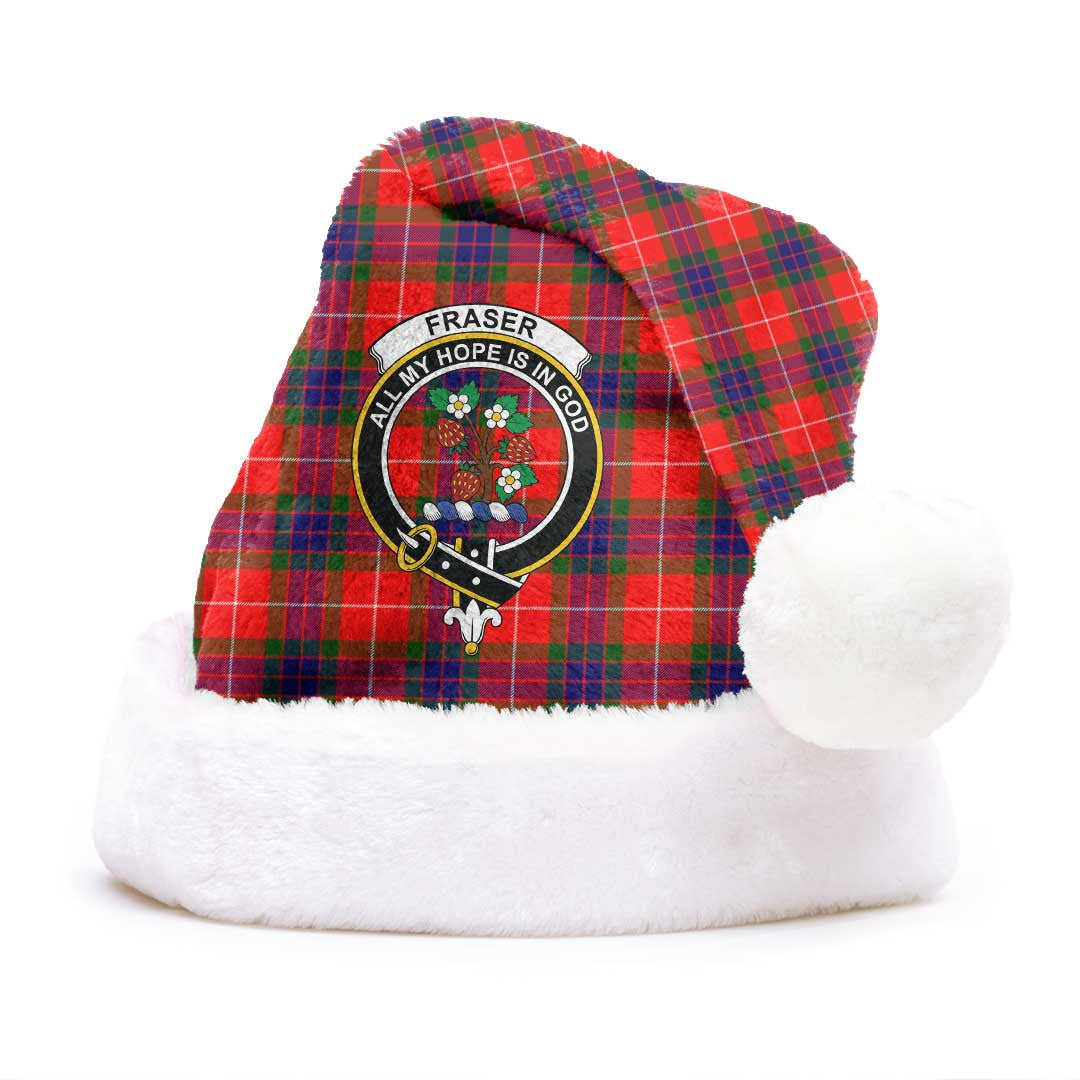 Fraser Modern Tartan Crest Christmas Hat