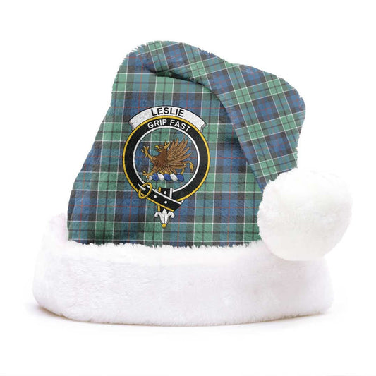 Leslie Hunting Tartan Crest Christmas Hat