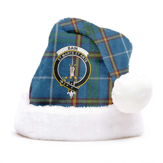 Bain Tartan Crest Christmas Hat