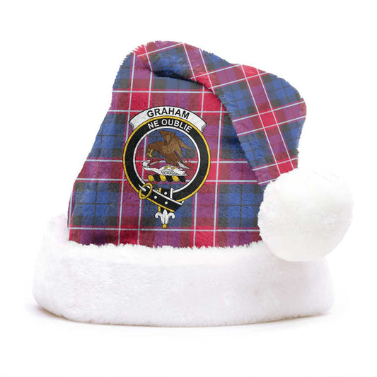 Graham of Menteith Red Tartan Crest Christmas Hat