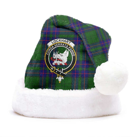 Lockhart Tartan Crest Christmas Hat