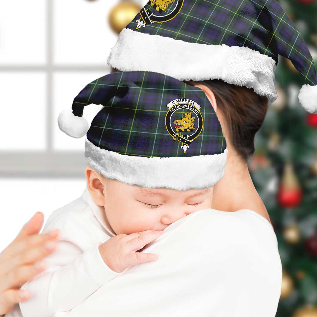 Campbell Argyll Modern Tartan Crest Christmas Hat