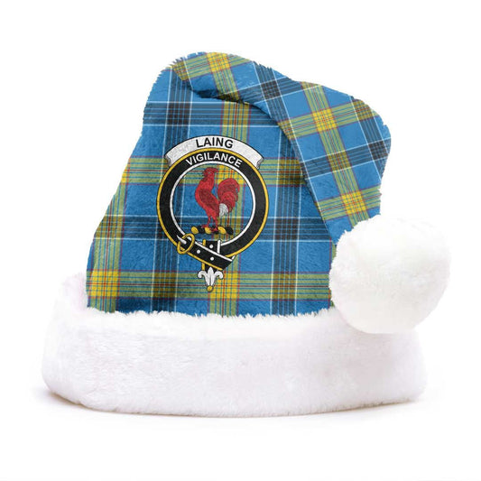 Laing Tartan Crest Christmas Hat