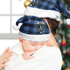 MacKay Blue Tartan Crest Christmas Hat