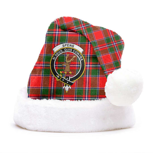 Spens Modern Tartan Crest Christmas Hat