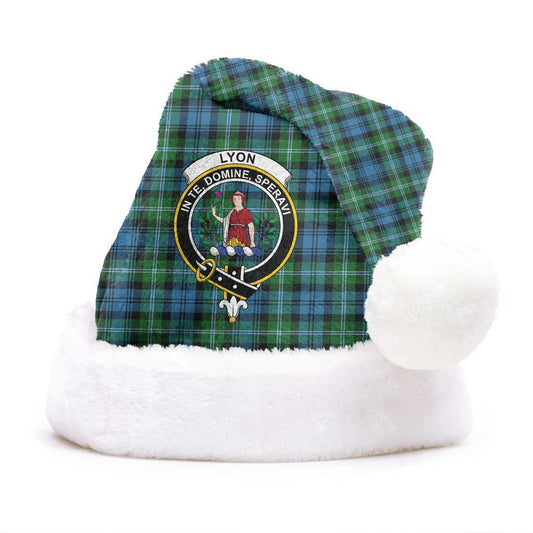 Lyon Clan Tartan Crest Christmas Hat