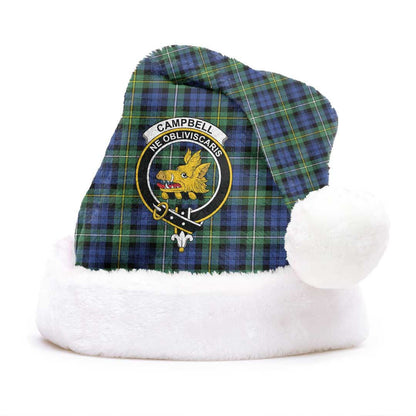 Campbell Argyll Ancient Tartan Crest Christmas Hat