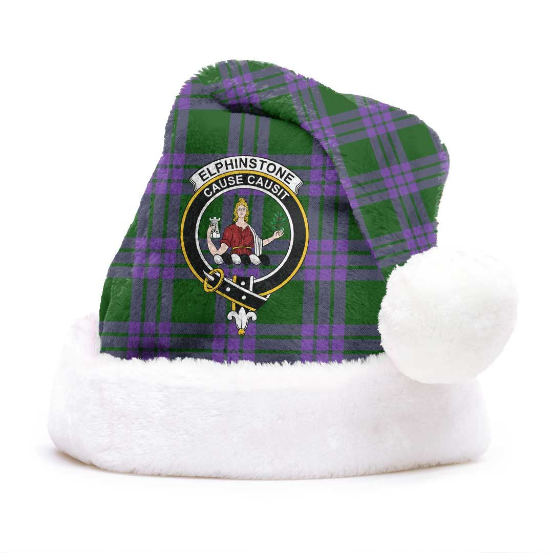 Elphinstone Tartan Crest Christmas Hat