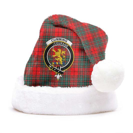 Cumming Modern Tartan Crest Christmas Hat