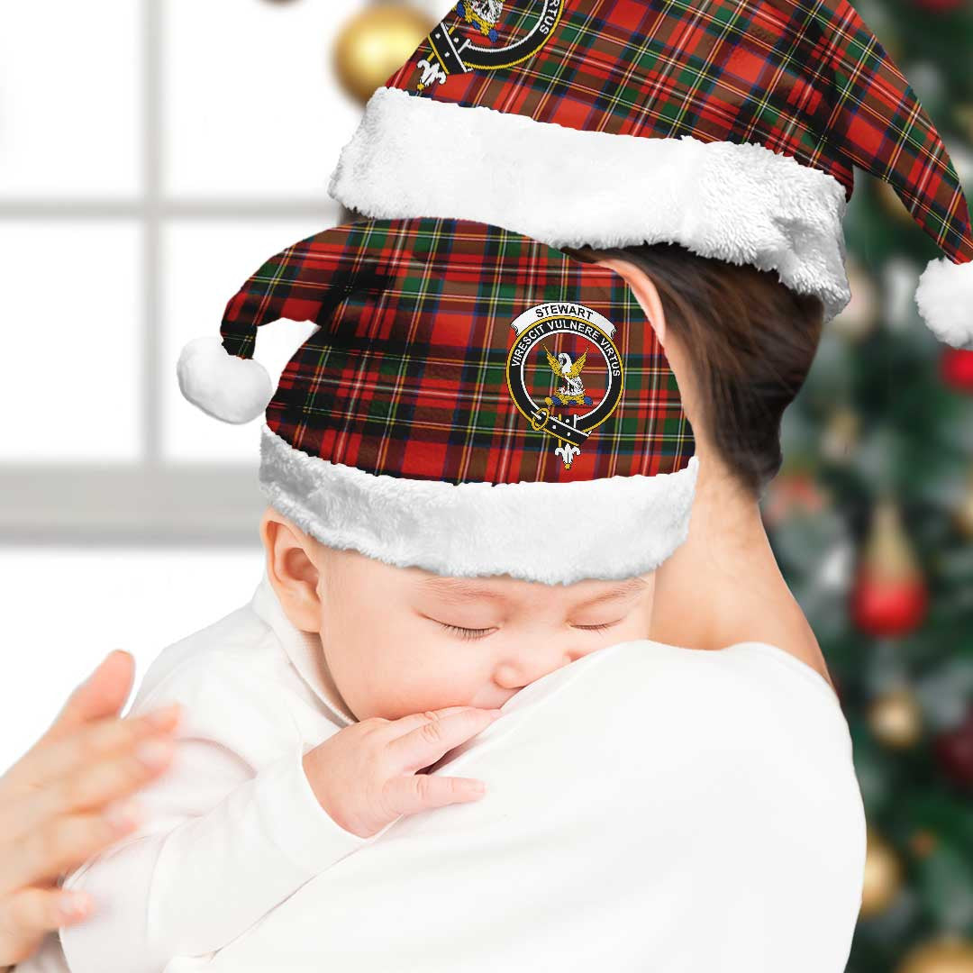 Stewart Royal Modern Tartan Crest Christmas Hat