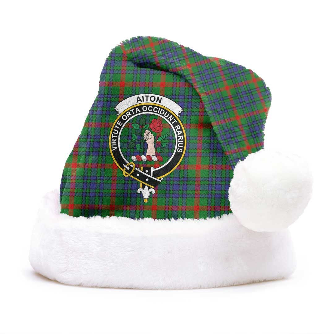 Aiton Tartan Crest Christmas Hat