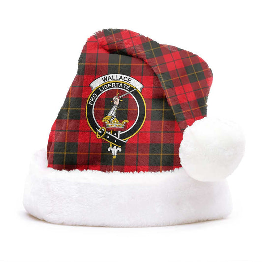 Wallace Weathered Tartan Crest Christmas Hat