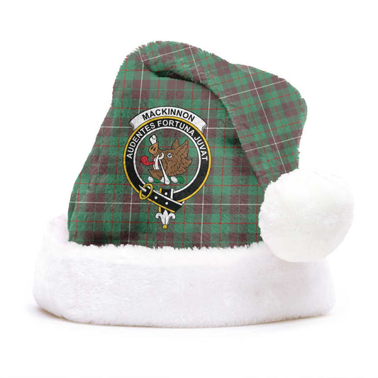 MacKinnon Hunting Ancient Tartan Crest Christmas Hat