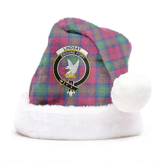 Lindsay Ancient Tartan Crest Christmas Hat