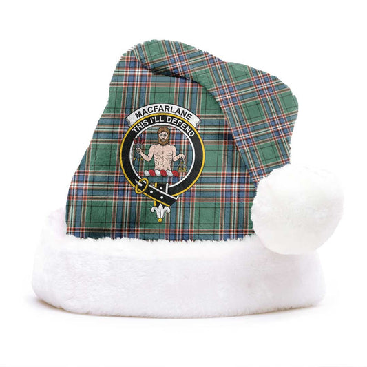 MacFarlane Hunting Ancient Tartan Crest Christmas Hat