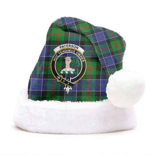 Paterson Tartan Crest Christmas Hat