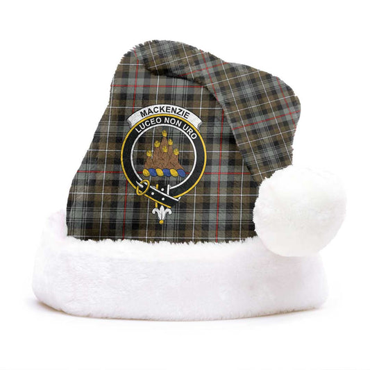 MacKenzie Weathered Tartan Crest Christmas Hat