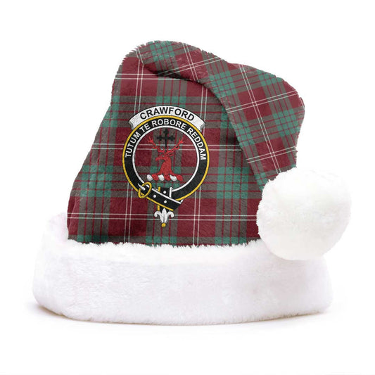 Crawford Modern Tartan Crest Christmas Hat