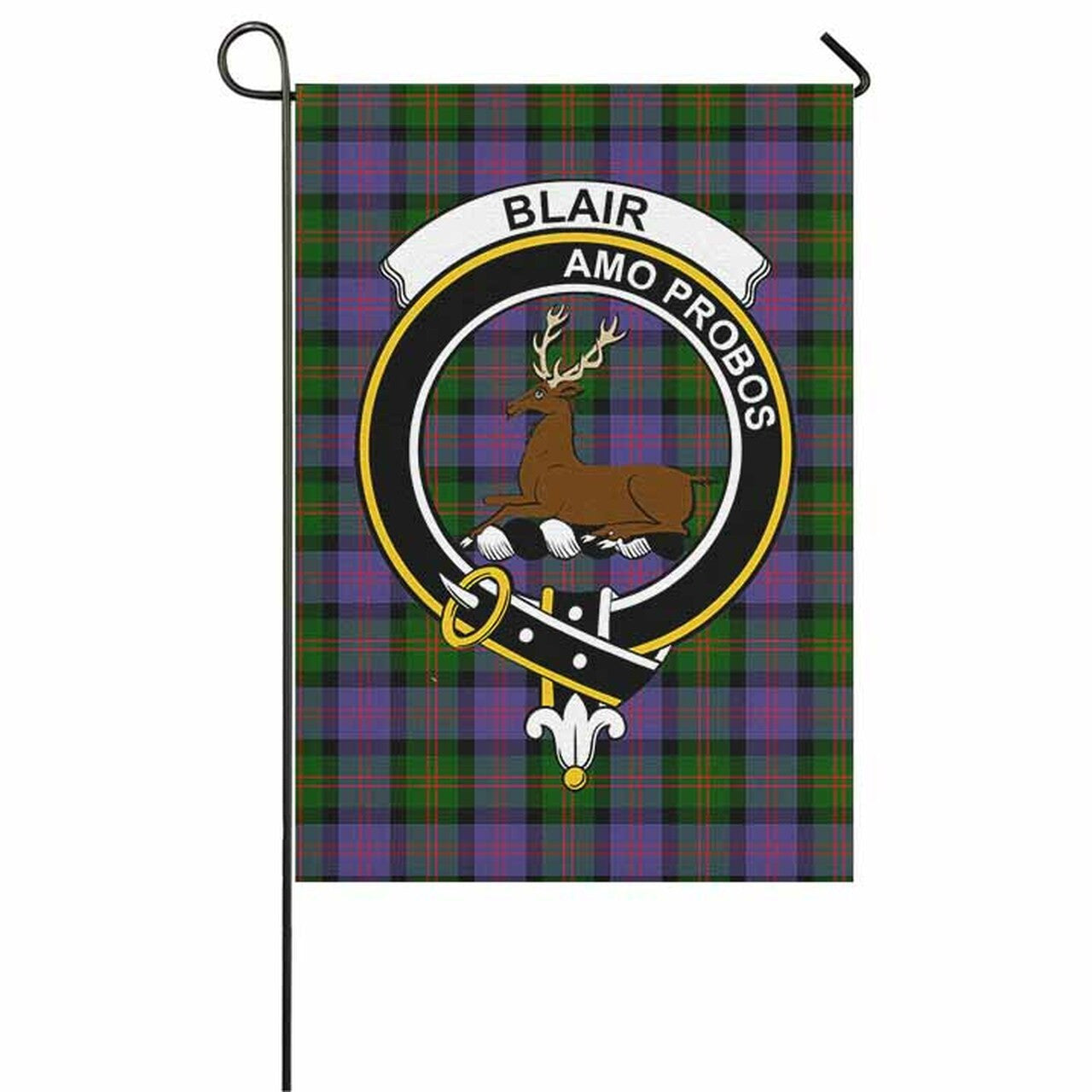 Blair Tartan Crest Garden Flag